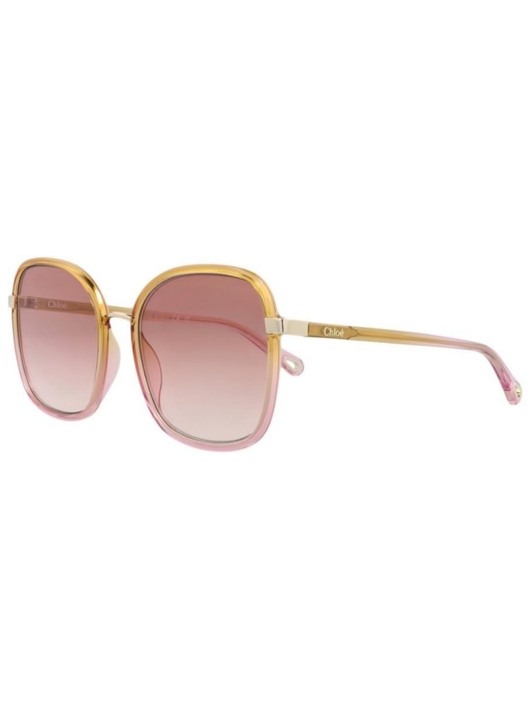 New Chlo Womens SquareRectangle Yellow Yellow Orange Fashion Designer Sunglass